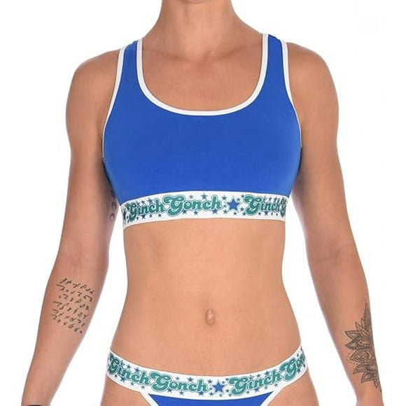 Ginch Gonch W706232-S Sujetador Deportivo para Mujer & 44; Azul - Pequeño