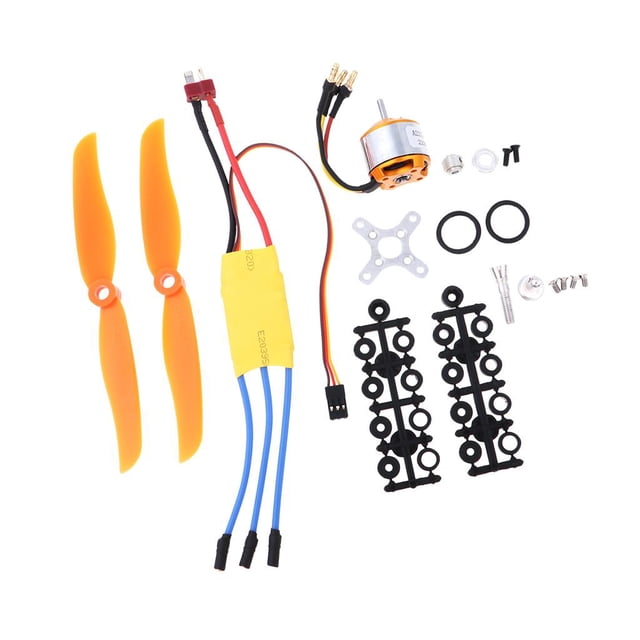 Motor Sin Escobillas A2212 2200KV Yotijar Piezas de Avión RC Con Hélice 30A ESC