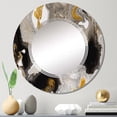 thumbnail image 2 of DESIGN ART Designart 'Gold And Black Marble Waves I' Printed Modern Wall Mirror 24in.x36in., 2 of 5