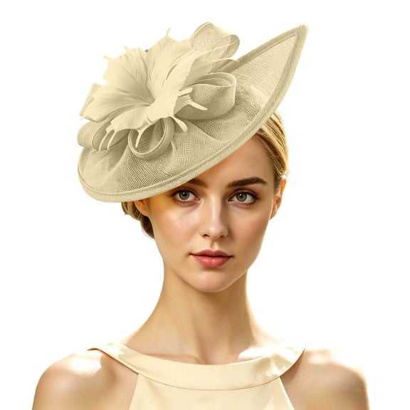 SAWOBUUN Women Elegant Fascinator Hat Vintage Floral Mesh Headpiece