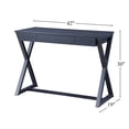 thumbnail image 4 of Simple Relax 1 Drawer Wood Console Table in Twilight Blue Finish Black, 4 of 5