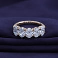 thumbnail image 3 of AFFY 5 Stone Diamond Engagement Ring for Women, 7X5MM Oval Cut Lab Grown Diamond Half Eternity Wedding Band In 14K Solid Rose Gold Jewelry Gift for Her (VS-SI Clarity, 3.50 Cttw) Ring Size-8.5, 3 of 5