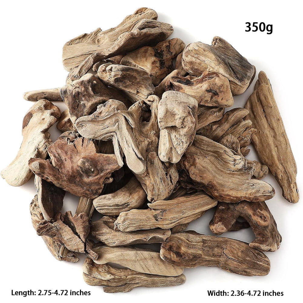 Heyingu 350g Mixed Size Driftwood Pieces Fish Tank Decorations Driftwood for Crafts and Decor for Vase Filler Table Decoration