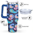 thumbnail image 3 of 40oz Stainless Steel Tumbler Cup - Double Wall Insulated, Leak-Proof Lid, BPA-Free, with Straw & Handle, Perfect for Outdoor Activities, 3 of 9