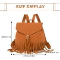 thumbnail image 6 of Vintage Fringe Backpack Purse for Women Cute Backpacks Tassel PU Leather Crossbody Shoulder Bags Daypack Purse, 6 of 6