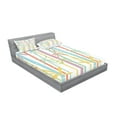 thumbnail image 2 of Ambesonne Japanese Fitted Sheet & Pillow Sham Set, Pastel Colorful Trees Art, Full, Multicolor, 2 of 2