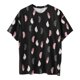 thumbnail image 3 of Blusa de manga corta con estampado de cuello redondo informal para mujer a la moda, Tops de verano OAVQHLG3B Store lin121212, 3 of 3