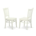 thumbnail image 3 of East West Furniture Antique 3-piece Wood Dining Set with Slatted Back in White, 3 of 10