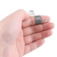 thumbnail image 5 of Yunxwd 1 uds prácticas guías de resorte de hilo trenzado de metal nudillo asistente de aguja de tejer dedal, herramienta de tejer de metal, 5 of 5