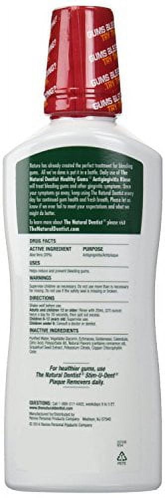 The Natural Dentist Healthy Gums Antigingivitis Rinse, Peppermint Twist, 16.9 Oz (Pack of 3)
