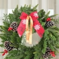thumbnail image 6 of sruoe Christmas Bows, Christmas Tree Decorations, Christmas Tree Bows and Ribbons, Indoor Outdoor Tree Decoration, Hanging Christmas Bows for Wreaths, Tree Gift Present Decoration, Red, 6 of 6