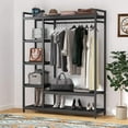 thumbnail image 3 of Tribesigns Freestanding Closet Organizer Clothes Garment Rack with Storgae Shelf, 3 of 6
