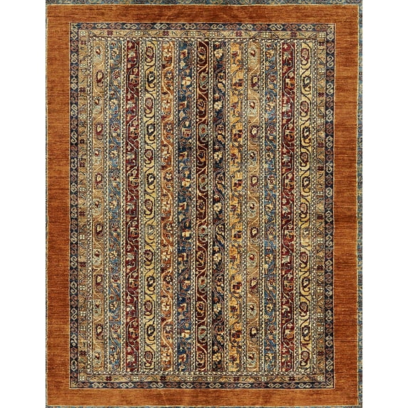 Ahgly Company Indoor Rectangle Abstract Red Abstract Area Rugs, 4' x 6'