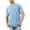 Light Blue, variant on Dellytop Men's Short Sleeve Solid Color Crew Neck Pocket T-Shirt