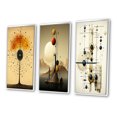thumbnail image 3 of Designart "Retro Illustration Infinite Possibilities" Modern Geometric Framed Wall Art Set Of 3 - Yellow Abstract Frame Gallery Set For Office Decor, 3 of 6