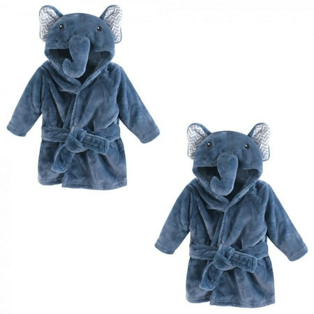 UPC: 0660168002508 | Little Treasure Infant Boy Plush Bathrobe Chevron Elephant 0-9 Months