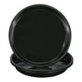 thumbnail image 1 of Plato de planta de plástico de 23 pulgadas, bandeja para macetas, plato redondo, bandejas de goteo para interiores y exteriores, paquete de 6 en negro, 1 of 1