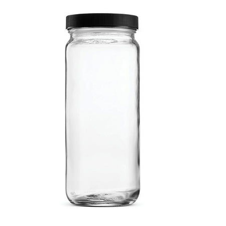 

BMYJ 16Oz Glass Drinking Bottle Drinking Bottle Jar 16 Ounce Plastic Airtight Lids Reusable Glass Water Bottle for Juicing Tea Milk Bottles Homemade Beverages Bottle