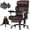 Schumann Resonance/Brown, variant on Heavy Duty Big and Tall Office Chair, 7.83Hz Schumann Resonance Relax Chair with Heating Function, Silent Rubber Casters, Thick Padded Seat, Brown