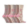 thumbnail image 1 of Gentle Grip - 6 Pairs Ladies Gentle Grip Non Elastic Crew Socks, 1 of 2
