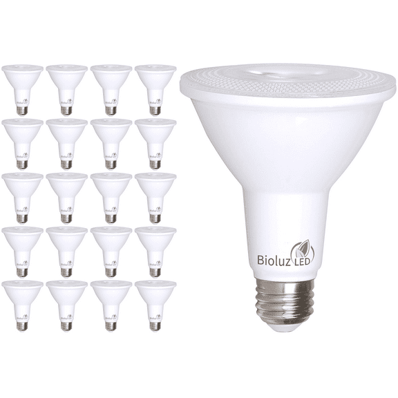 20 Pack PAR38 LED Bulb 120W Replacement Indoor / Outdoor Dimmable Spot Light Bulb by Bioluz LED, 3000K Soft White, E26, 40 Degree Beam Angle, UL Listed