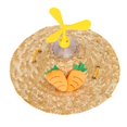 thumbnail image 4 of Sombrero de paja para perro y gato, sombrero estilo Hawaiano con accesorios para mascotas de libélula de bambú, 4 of 8