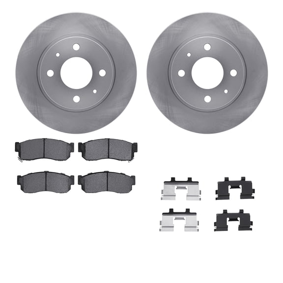 Dynamic Friction Company Front Brake Rotors with 5000 Advanced Brake Pads includes Hardware 6512-67085