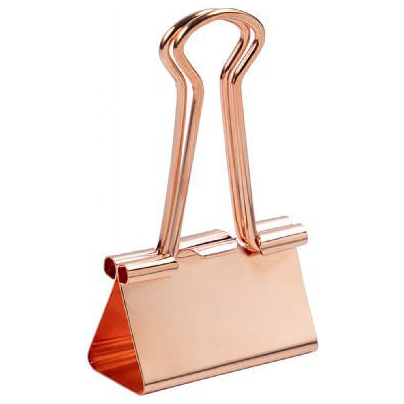 JAM Paper Colorful Binder Clips, Medium, 1 1/4 inch (32 mm), Rose Gold, 15/Pack