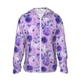 thumbnail image 1 of Vsdgher Chandails à Capuchon pour Adultes à Imprimé Violet Maillot Dermoprotecteur pour Hommes Femmes, Chandails de Pêche à Manches Longues avec Protection Solaire pour Course Athlétique Natation - X-Grand, 1 of 7