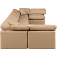 thumbnail image 4 of Meridian Furniture Indulge 234" Vegan Leather U-Shaped Modular Sectional in Tan, 4 of 9