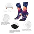 thumbnail image 3 of Disketp Planet Pastel Galaxy Unisex Crew Socks Lightweight Breathable Ventilation Ankle Socks, Mid-calf socks for Daily, 3 of 6