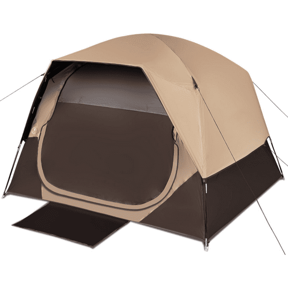 4 Person Blackout Camping Tent, Easy Setup Waterproof Family Dome Tent for Camping with Rainfly, Portable Double Layer Large Family Tent for Outdoor Camping&Hiking