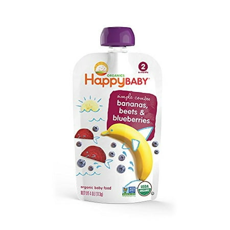 Photo 1 of *2/21/2024* Happy Baby Banana, Beets & Blueberry Stage 2 Baby Food (16x3.5 Oz)