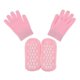 thumbnail image 4 of juego de calcetines y guantes de gel hidratantes de uso interno para blanquear y suavizar manos con pies agrietados (rosa), 4 of 5