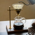 thumbnail image 4 of Ensemble de Cafetière à Verser, Cafetière à Verser avec Support, Support en Acier Inoxydable Réglable, Base en Bois, Filtres en Papier, Carafe en Verre Coniques, Goutteur à Café à Verser (Noir), 4 of 8