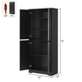 thumbnail image 3 of Accreate 70in Tall White Kitchen Pantry Cabinet, Stand Alone Wood Storage Cupboard with Doors and Adjustable Shelves, Ideal for Living Room or Bathroom, 3 of 10
