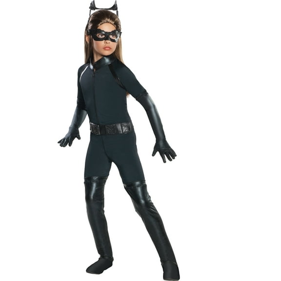 The Dark Knight Rises Catwoman Deluxe Costume for Kids by Rubies, Girls Small
