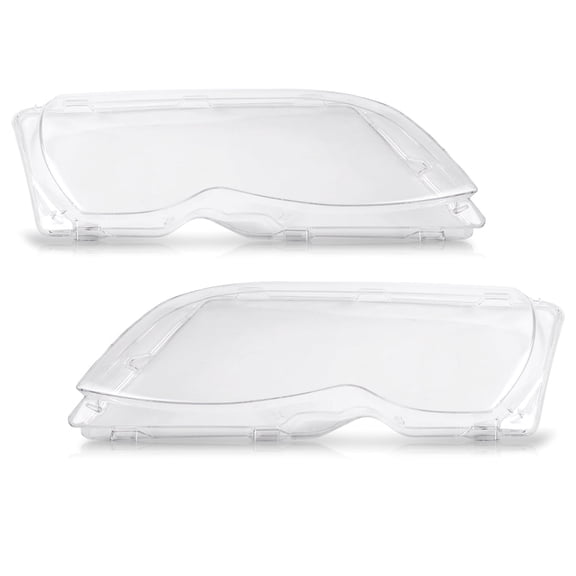 Speedmotor 2Pcs Car Headlight Clear Lense Cover Replacement for BMW E46 320i 325i 325xi 330i 330xi 4 Door 2002-2005 Headlight Lens Cover Left Right Side