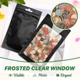 thumbnail image 5 of CCOCC 100 Pcs Resealable Mylar Bags with Zipper and Frosted Clear Window Smell Proof Packaging Bags Foil Pouch Zipper Bag for Food Self Sealing Storage Supplies (Black, 3.54X6.29), 5 of 7