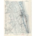 thumbnail image 2 of USGS 15x18 Black Ornate Wood Framed with Double Matting Museum Art Print Titled - St Augustine Florida Quad - USGS 1943, 2 of 4