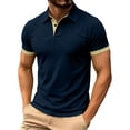 thumbnail image 5 of StSilkitty Lightweight Golf Shirts for Mens Solid Color Short Sleeve Collared Buttons Athletic T-Shirt Beach Vacation Casual Tops, 5 of 8