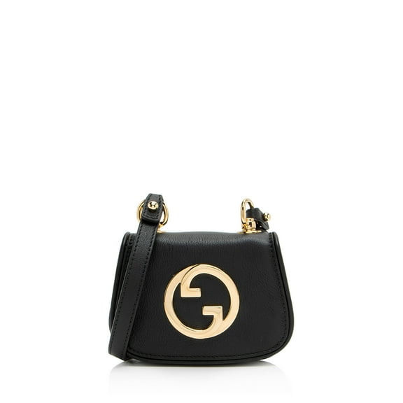 Pre-Owned Gucci Leather Blondie Card Case on Strap