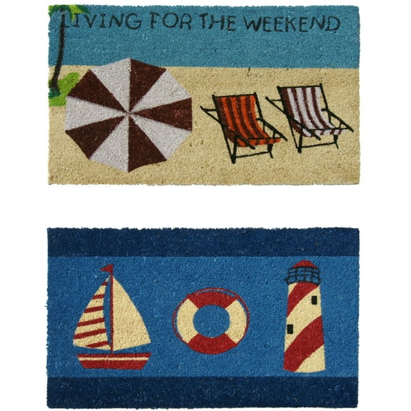 Rubber-Cal Summer "Beach Doormat" Kit - 18" x 30" - 2 Door Mats