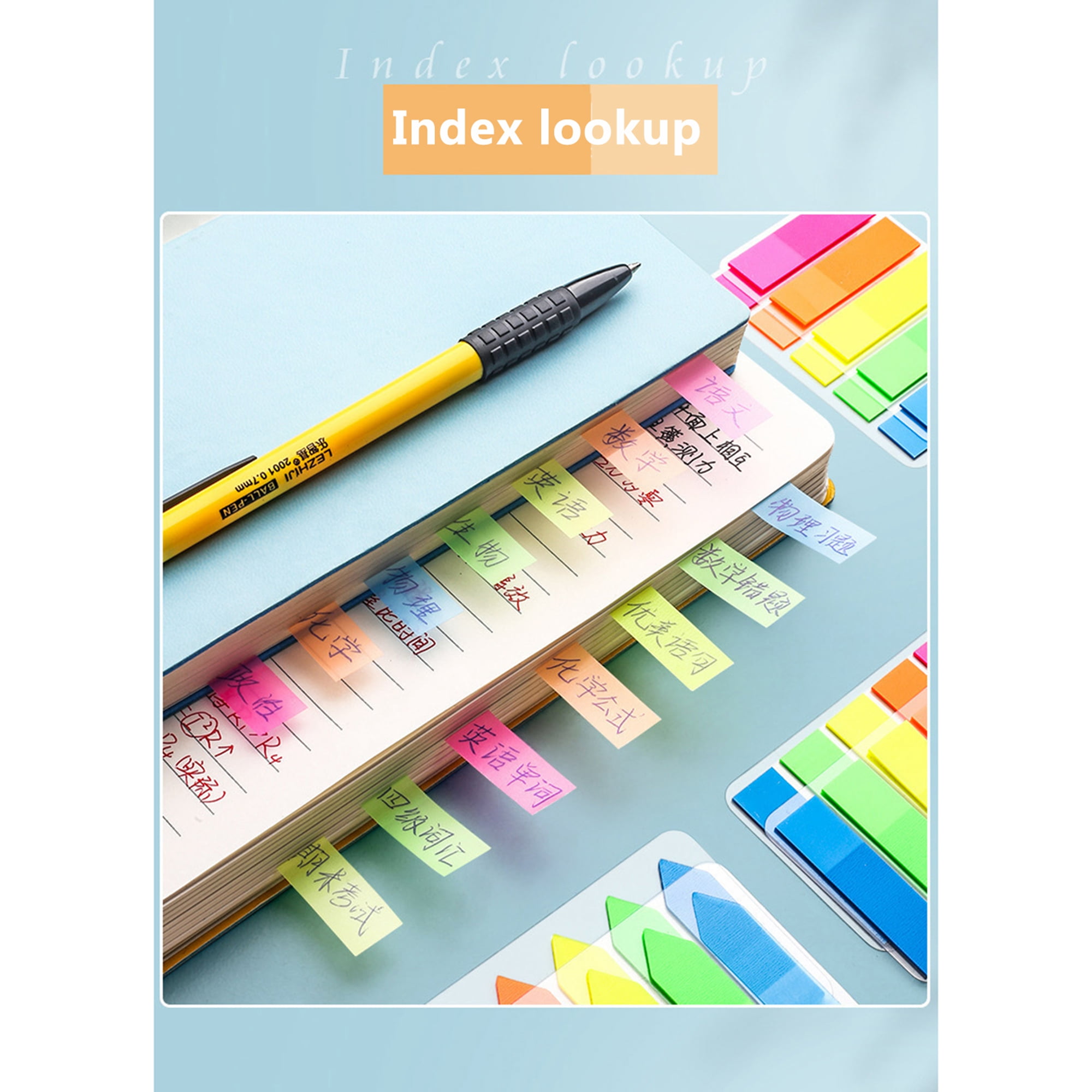 100 mini index, Post It, 5 couleurs