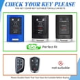 thumbnail image 2 of Key Fob Cover Compatible with Cadillac CTS STS XTS SRX ATS ELR DTS Escalade Corvette 2006-2014 Keychain Case Holder Protector,Blue, 2 of 6