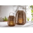 thumbnail image 3 of 10.87 Inch Stylish Solar Dual Weaving Rattan Look Lantern, 3 of 7