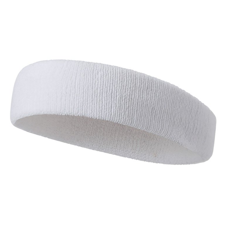 Solid White Athletic Headband