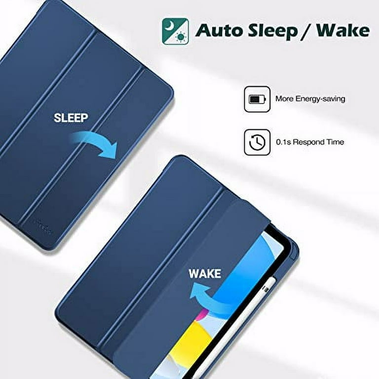 ProCase Navy iPad 10th Gen 10.9 Inch 2022 Clear Back Case with