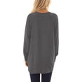 thumbnail image 3 of Womens 2023 Fall Long Sleeve T-Shirts Casual Tunic Tops for Leggings Loose Soft Blouses with Pocket, 3 of 7