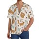thumbnail image 1 of Fotbe Squirrel And Leaves Camisa Estampada de Manga Corta para Hombre, Casual de Verano, Estilo Playero, Sin Arrugas-Medium, 1 of 5